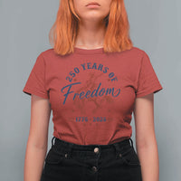250 Years Of Freedom Cowboy T Shirt For Women Western 250th Anniversary USA 1776 2026
