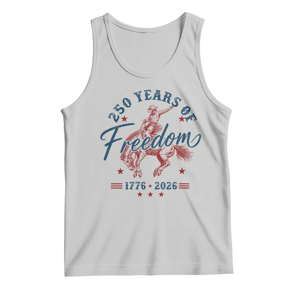 250 Years Of Freedom Cowboy Tank Top Western 250th Anniversary USA 1776 2026