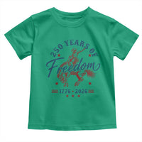 250 Years Of Freedom Cowboy Toddler T Shirt Western 250th Anniversary USA 1776 2026
