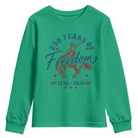 250 Years Of Freedom Cowboy Youth Sweatshirt Western 250th Anniversary USA 1776 2026