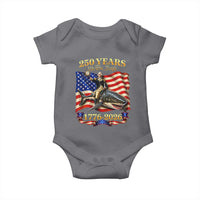 250 Years George Washington Riding Shark Baby Onesie Funny July 4th American Flag 1776 2026