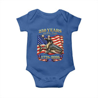 250 Years George Washington Riding Shark Baby Onesie Funny July 4th American Flag 1776 2026