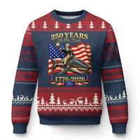 250 Years George Washington Riding Shark Ugly Christmas Sweater Funny July 4th American Flag 1776 2026