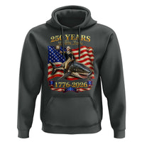 250 Years George Washington Riding Shark Hoodie Funny July 4th American Flag 1776 2026