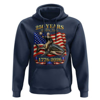 250 Years George Washington Riding Shark Hoodie Funny July 4th American Flag 1776 2026