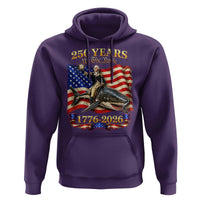 250 Years George Washington Riding Shark Hoodie Funny July 4th American Flag 1776 2026