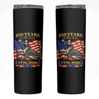250 Years George Washington Riding Shark Skinny Tumbler Funny July 4th American Flag 1776 2026