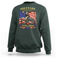 250 Years George Washington Riding Shark Sweatshirt Funny July 4th American Flag 1776 2026