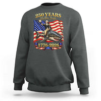 250 Years George Washington Riding Shark Sweatshirt Funny July 4th American Flag 1776 2026