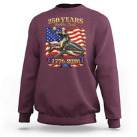 250 Years George Washington Riding Shark Sweatshirt Funny July 4th American Flag 1776 2026