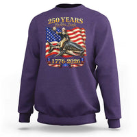 250 Years George Washington Riding Shark Sweatshirt Funny July 4th American Flag 1776 2026