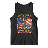 250 Years George Washington Riding Shark Tank Top Funny July 4th American Flag 1776 2026