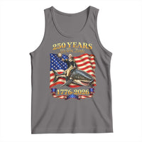 250 Years George Washington Riding Shark Tank Top Funny July 4th American Flag 1776 2026