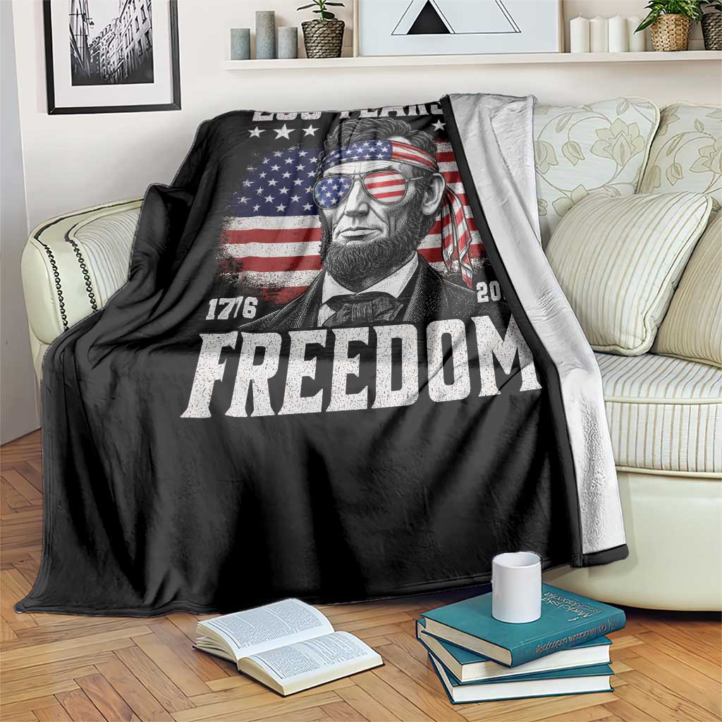 Abraham Lincoln 250 Years Of Freedom Throw Blanket 1776 2026 4th of July