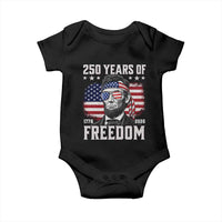 Abraham Lincoln 250 Years Of Freedom Baby Onesie 1776 2026 4th of July