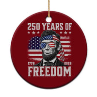 Abraham Lincoln 250 Years Of Freedom Ceramic Ornament 1776 2026 4th of July