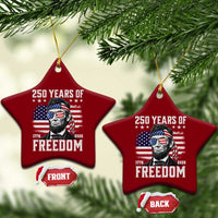 Abraham Lincoln 250 Years Of Freedom Ceramic Ornament 1776 2026 4th of July