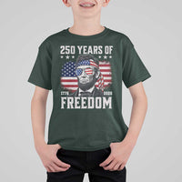Abraham Lincoln 250 Years Of Freedom T Shirt For Kid 1776 2026 4th of July