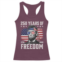 Abraham Lincoln 250 Years Of Freedom Racerback Tank Top 1776 2026 4th of July