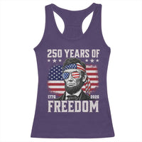 Abraham Lincoln 250 Years Of Freedom Racerback Tank Top 1776 2026 4th of July