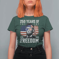 Abraham Lincoln 250 Years Of Freedom T Shirt For Women 1776 2026 4th of July