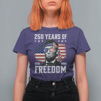 Abraham Lincoln 250 Years Of Freedom T Shirt For Women 1776 2026 4th of July