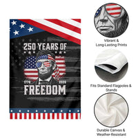 Abraham Lincoln 250 Years Of Freedom Patriotic Garden Flag 1776 2026 4th of July