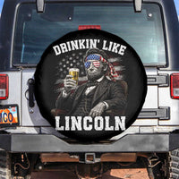 Drinkin Like Lincoln Spare Tire Cover Abraham Lincoln 4th of July Beer Lover