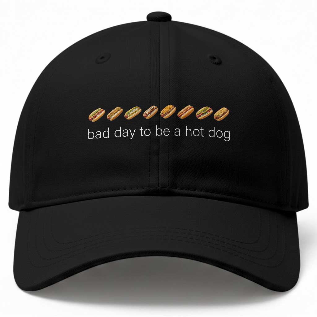 Bad Day To Be A Hot Dog Baseball Cap Funny US Regional Hotdog Styles