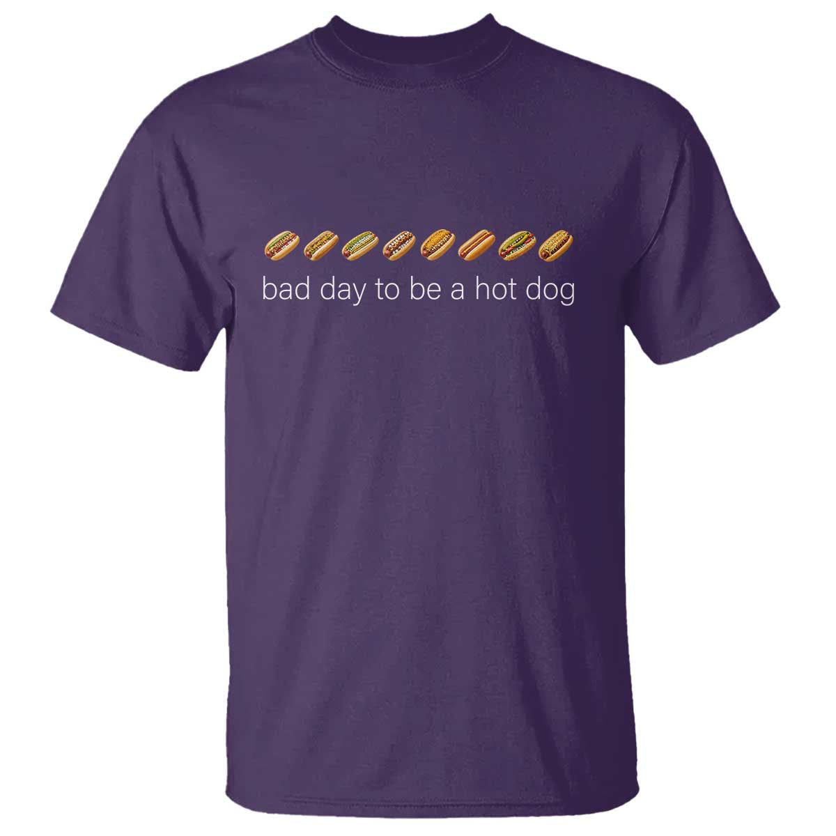 Bad Day To Be A Hot Dog T Shirt Funny US Regional Hotdog Styles