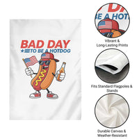 Bad Day To Be A Hot Dog Garden Flag Funny BBQ Grilling 4th of July