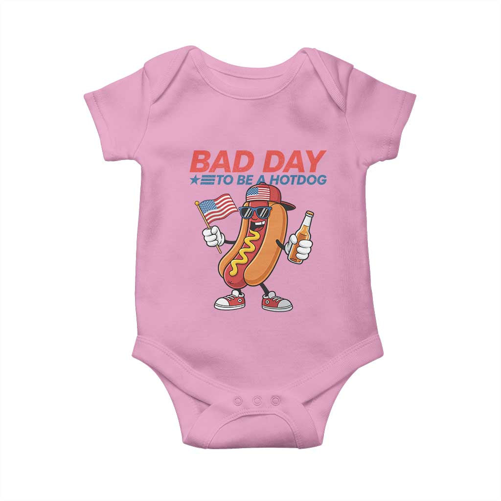 Bad Day To Be A Hot Dog Baby Onesie Funny BBQ Grilling 4th of July