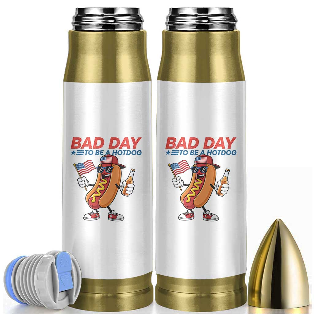 Bad Day To Be A Hot Dog Bullet Tumbler Funny BBQ Grilling 4th of July