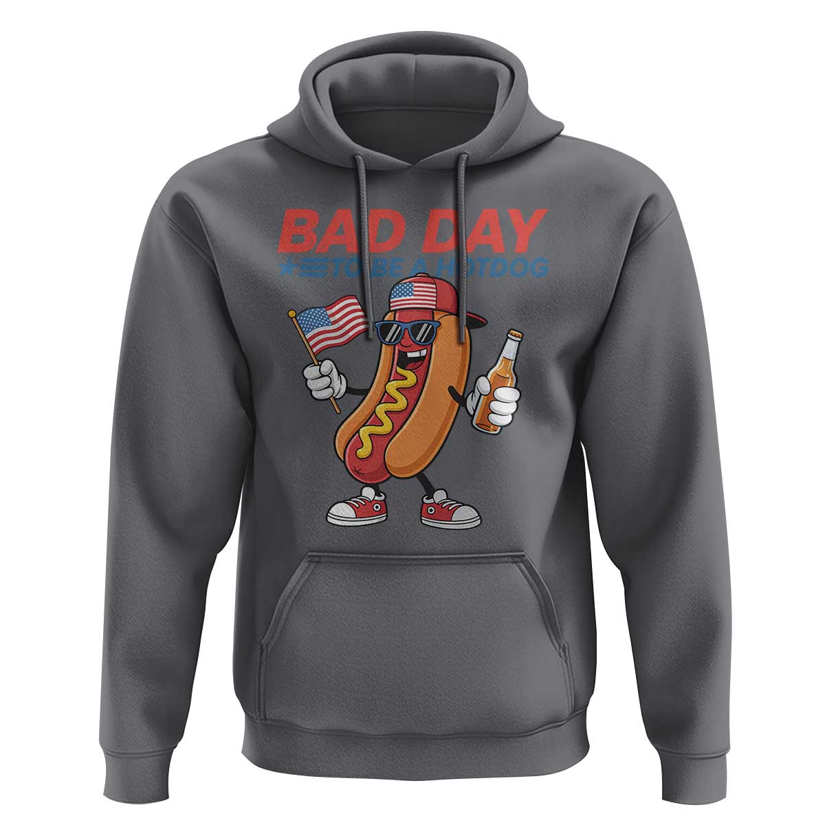 Bad Day To Be A Hot Dog Hoodie Funny BBQ Grilling 4th of July