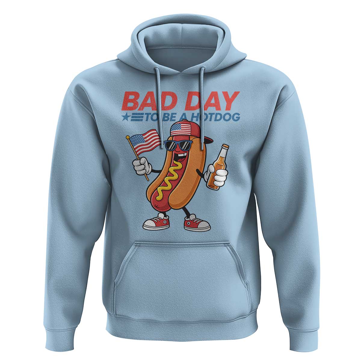 Bad Day To Be A Hot Dog Hoodie Funny BBQ Grilling 4th of July