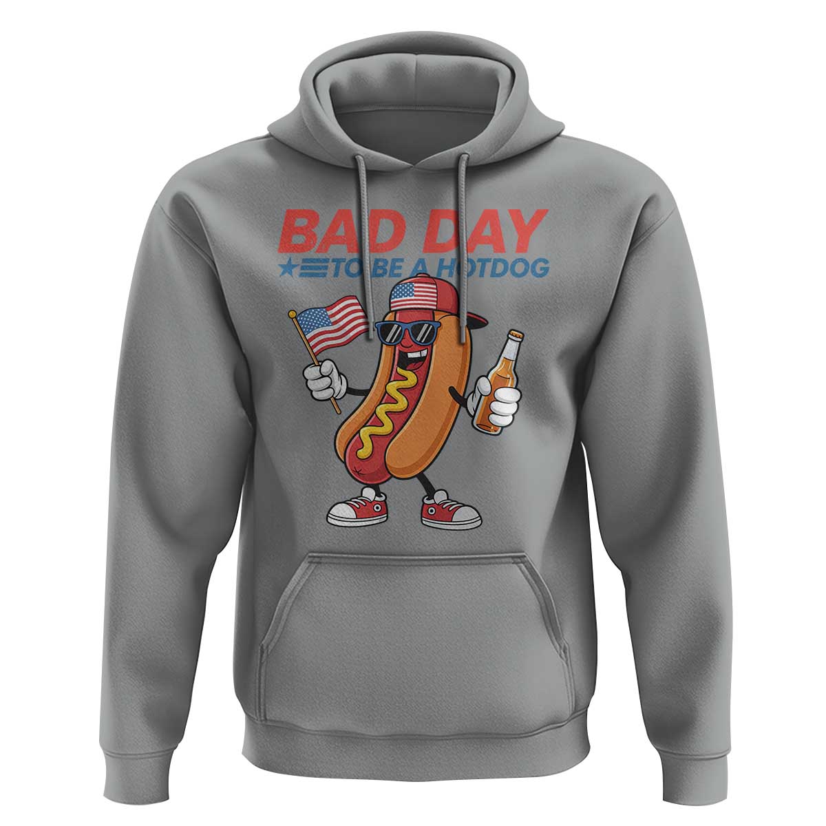 Bad Day To Be A Hot Dog Hoodie Funny BBQ Grilling 4th of July