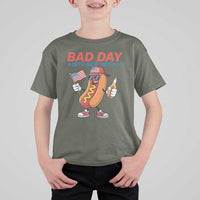 Bad Day To Be A Hot Dog T Shirt For Kid Funny BBQ Grilling 4th of July