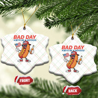 Bad Day To Be A Hot Dog Ceramic Ornament Funny BBQ Grilling 4th of July