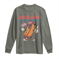 Bad Day To Be A Hot Dog Long Sleeve Shirt Funny BBQ Grilling 4th of July