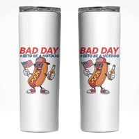 Bad Day To Be A Hot Dog Skinny Tumbler Funny BBQ Grilling 4th of July