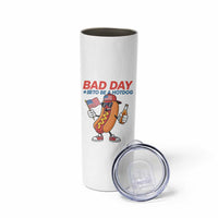Bad Day To Be A Hot Dog Skinny Tumbler Funny BBQ Grilling 4th of July