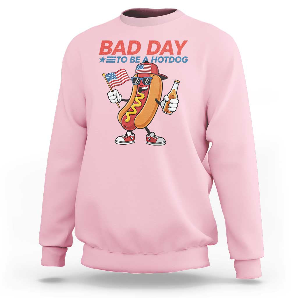 Bad Day To Be A Hot Dog Sweatshirt Funny BBQ Grilling 4th of July