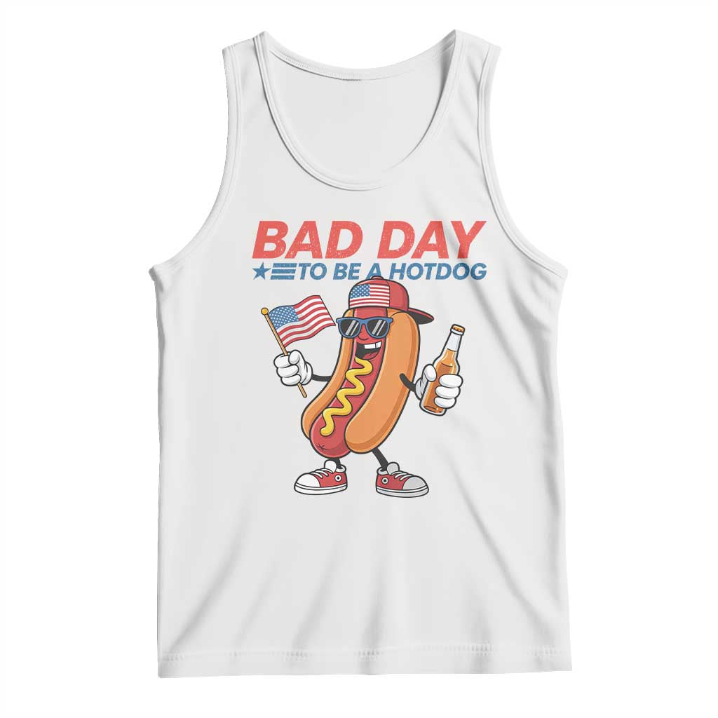 Bad Day To Be A Hot Dog Tank Top Funny BBQ Grilling 4th of July