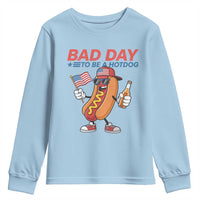 Bad Day To Be A Hot Dog Youth Sweatshirt Funny BBQ Grilling 4th of July
