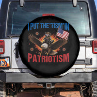 I Put The Tism In Patriotism Spare Tire Cover Raccoon Bald Eagle 4th of July USA