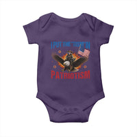 I Put The Tism In Patriotism Baby Onesie Raccoon Bald Eagle 4th of July USA