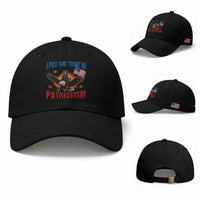 I Put The Tism In Patriotism Baseball Cap Raccoon Bald Eagle 4th of July USA