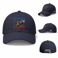 I Put The Tism In Patriotism Baseball Cap Raccoon Bald Eagle 4th of July USA