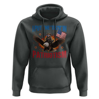 I Put The Tism In Patriotism Hoodie Raccoon Bald Eagle 4th of July USA