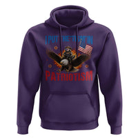 I Put The Tism In Patriotism Hoodie Raccoon Bald Eagle 4th of July USA